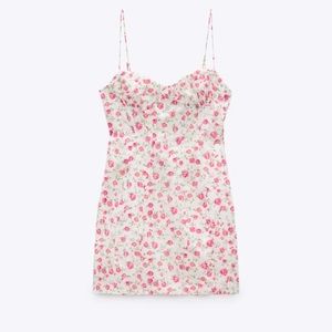 Zara floral mini dress